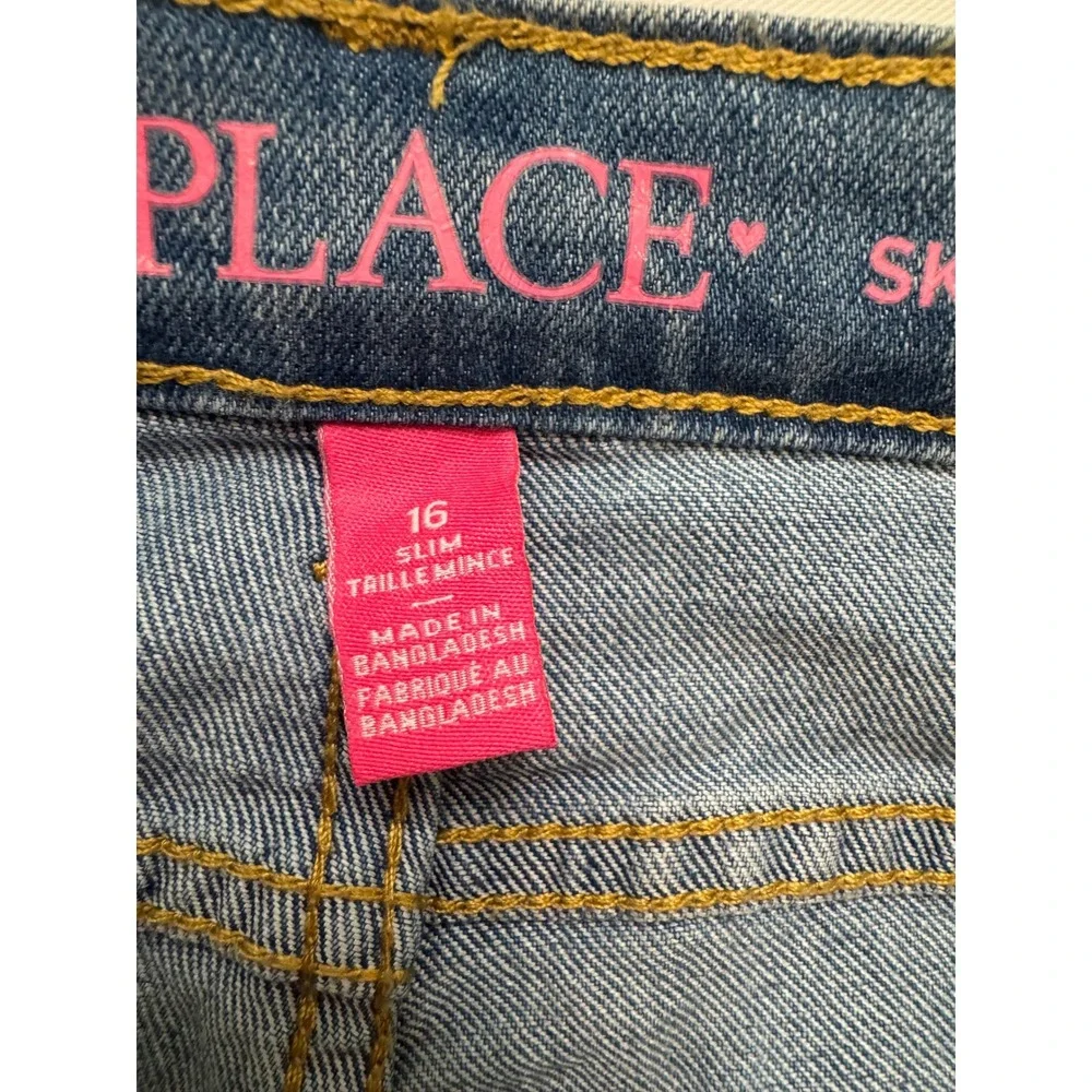 The Children's‎ Place Skinny Jeans Girls 16 Slim Blue Good Faded Denim Pants